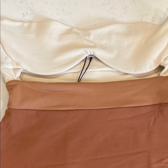 Susana Monaco brown & tan Midi dress size small⚡️ - Picture 3 of 9